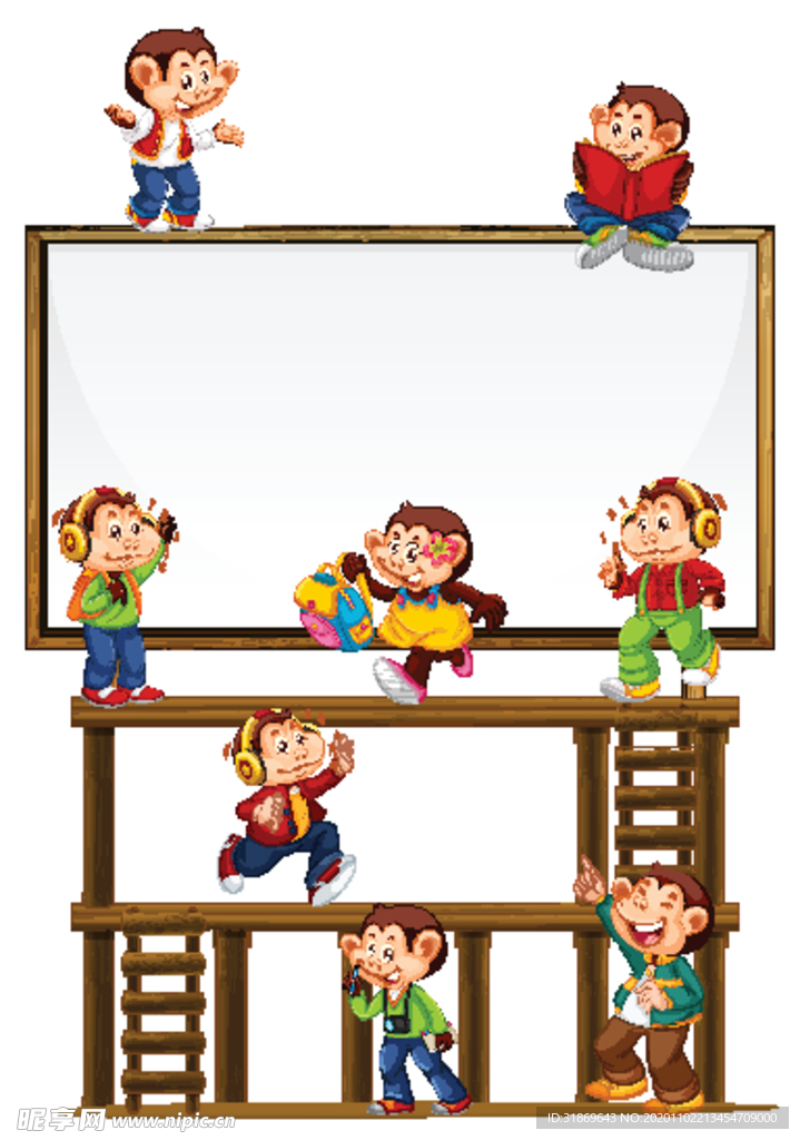 卡通动物 文本框