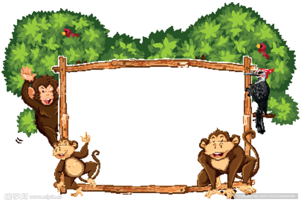 卡通动物 文本框