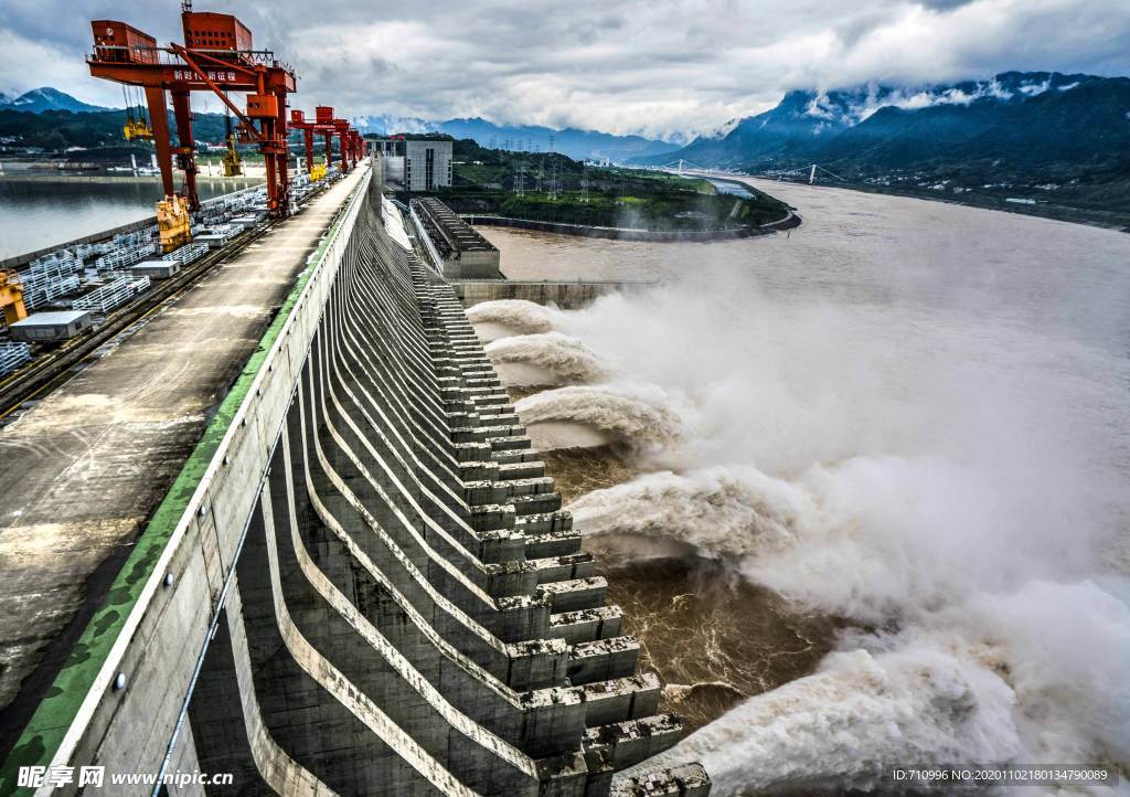 三峡大坝开闸泄洪