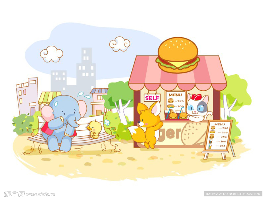 卡通动物贰拾贰