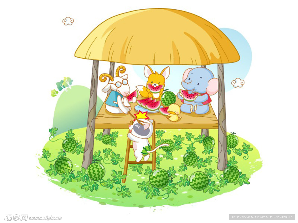 卡通动物叁拾伍