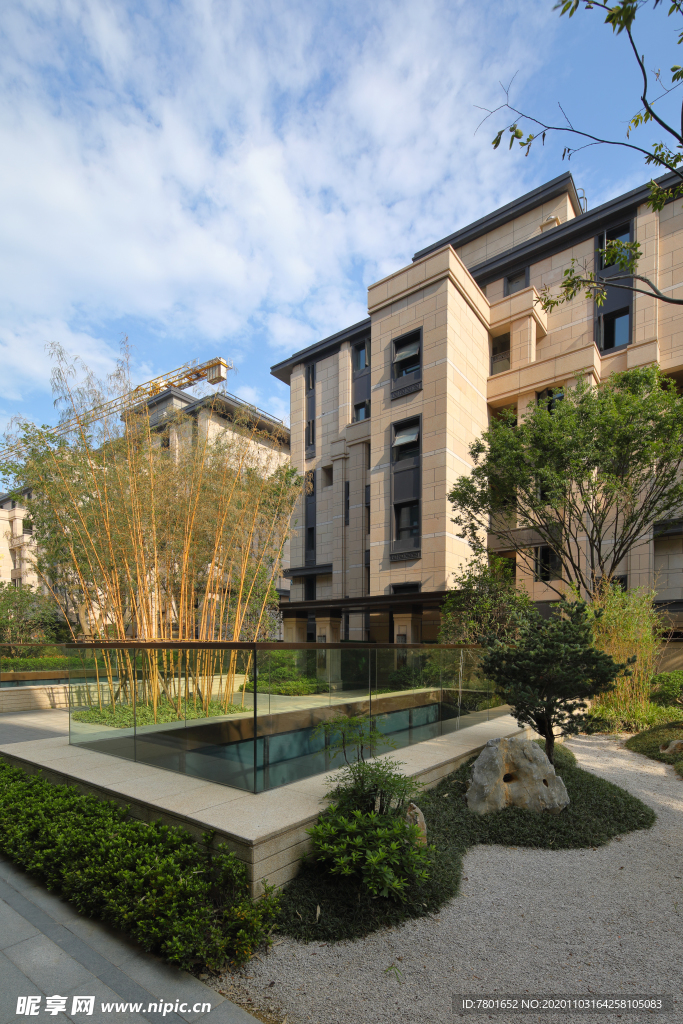 地产 新中式 洋房 实拍图 园