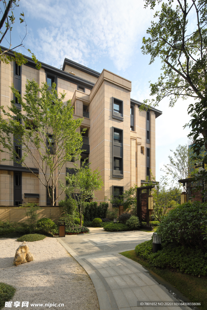 地产 新中式 洋房 实拍图 园