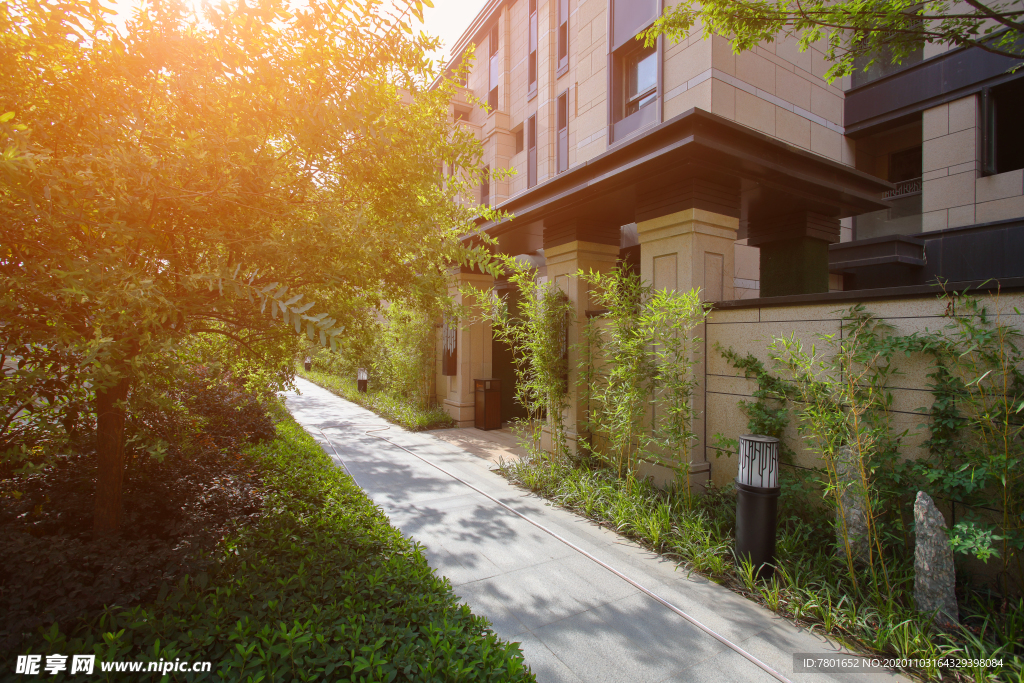 地产 新中式 洋房 实拍图 园