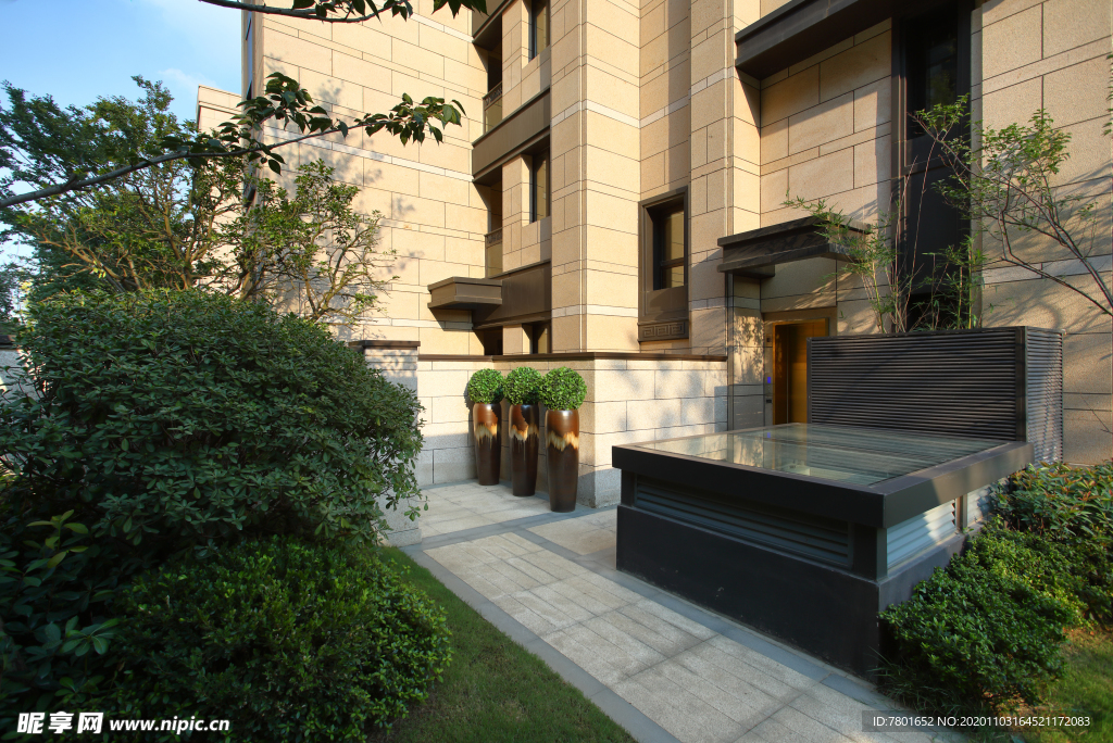 地产 新中式 洋房 实拍图 园