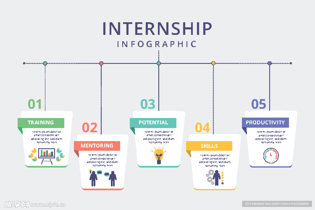 信息图模板 流程