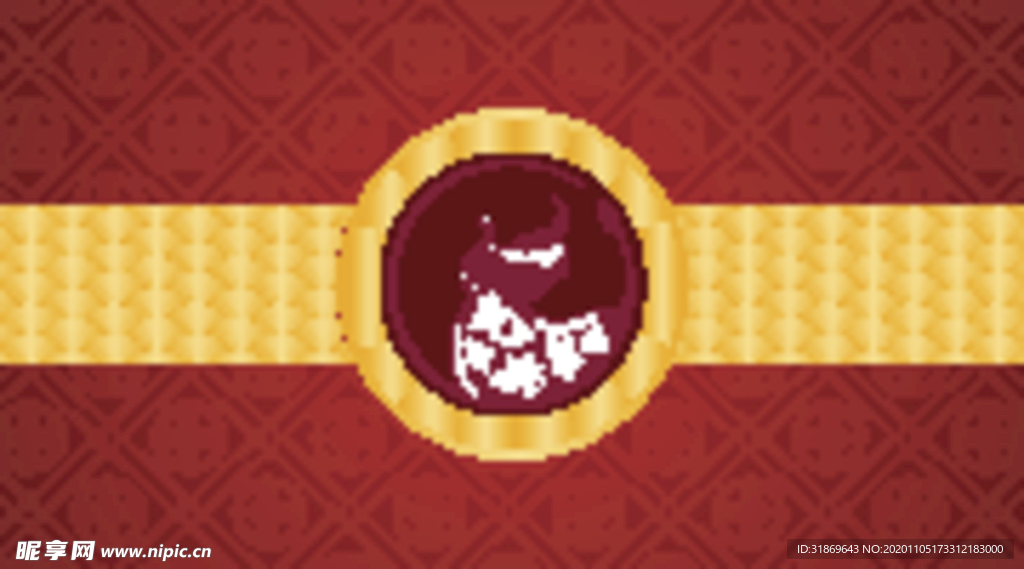 牛 新年展板背景