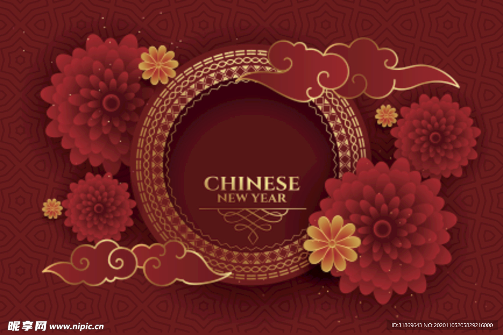 牛 新年展板背景