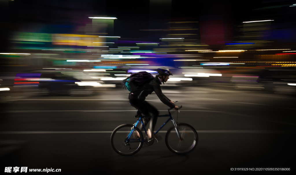 间隔拍摄 人  自行车