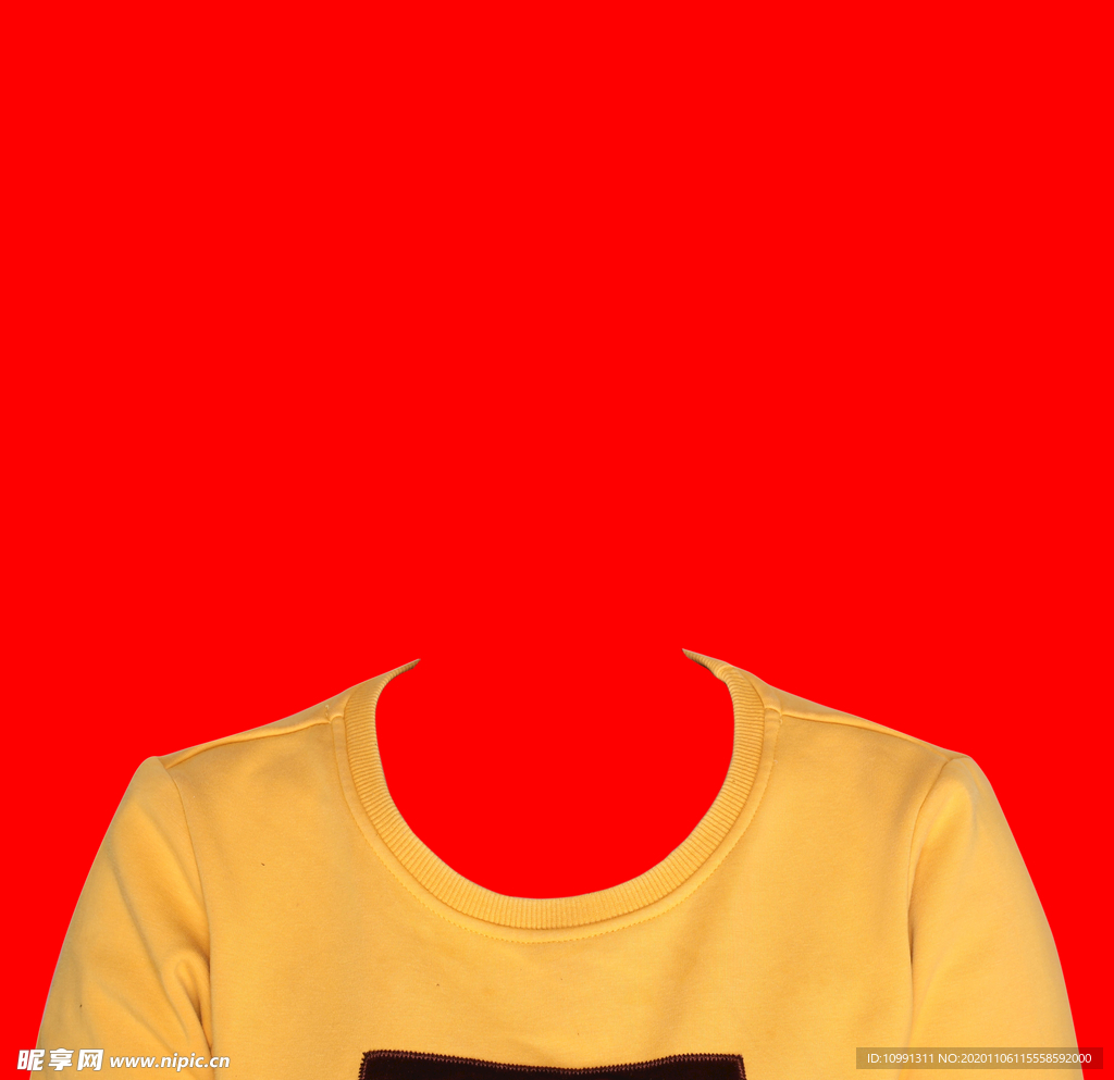 女款圆领证件照素材