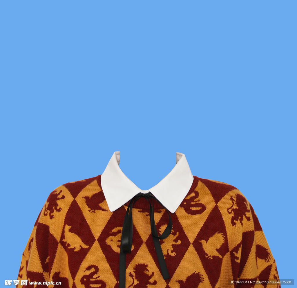 女生马甲衣服证件照素材