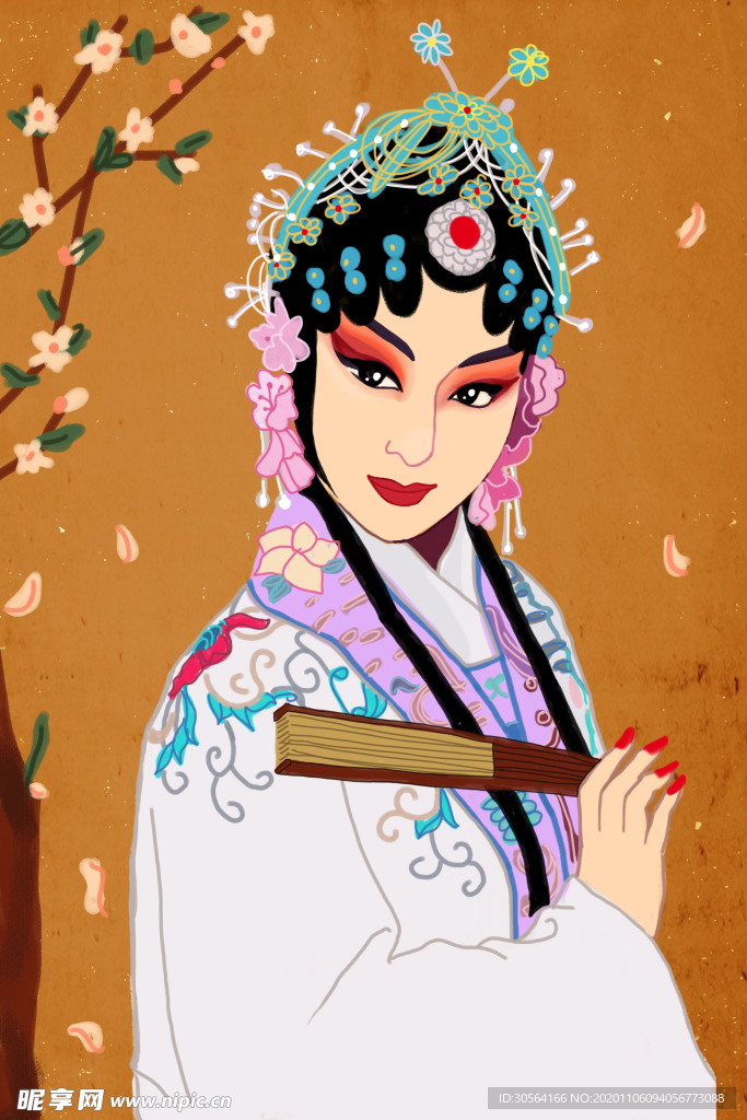 戏曲人物复古传统背景海报素材