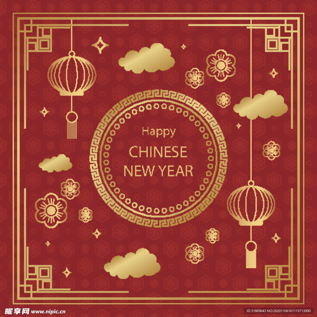 牛 新年展板背景