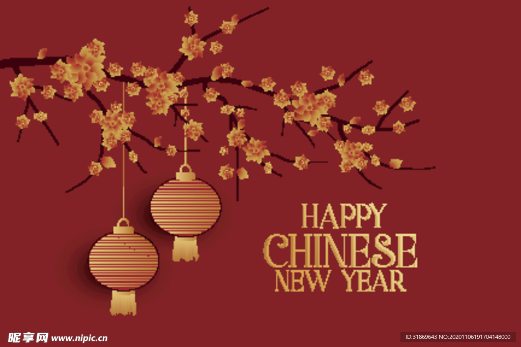 牛 新年展板背景