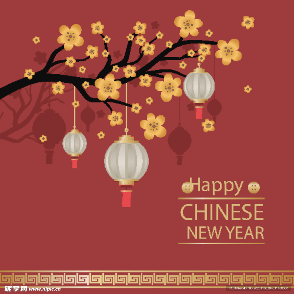 牛 新年展板背景