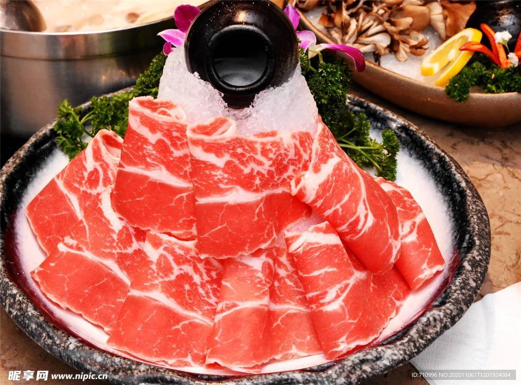 火锅牛肉拼盘