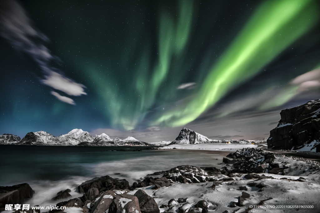 北极 极光 北极光 背景