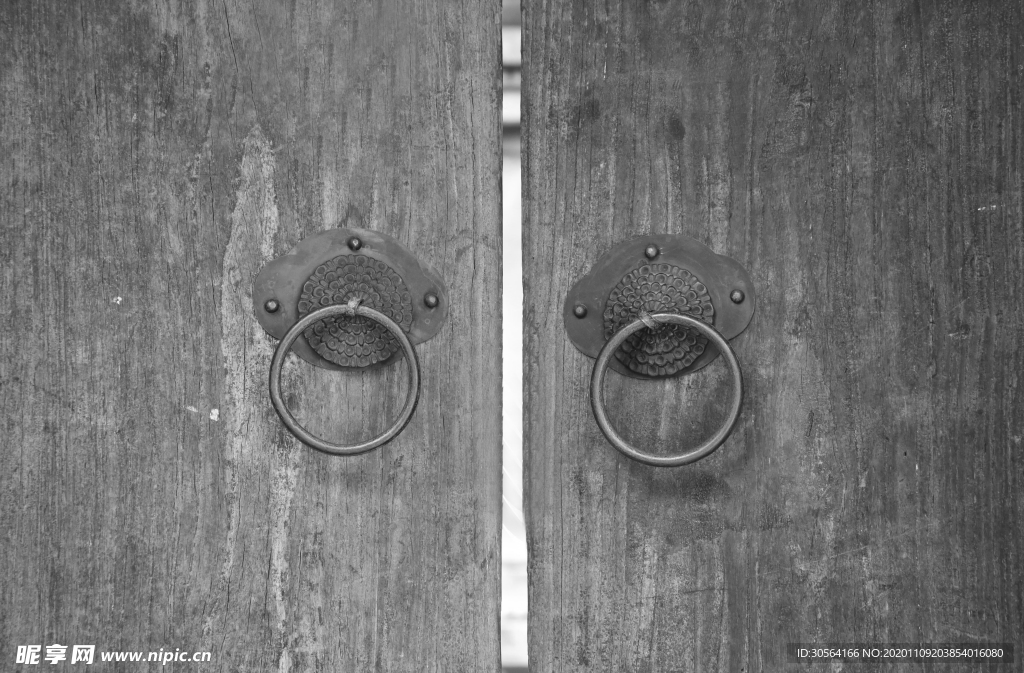 木门复古门扣背景海报素材