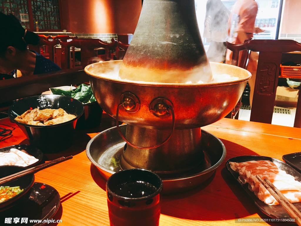 涮火锅 新鲜羊肉卷 火锅 涮羊