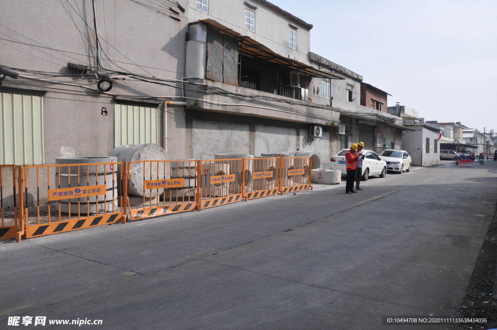市政排水改造工地护栏工地现场