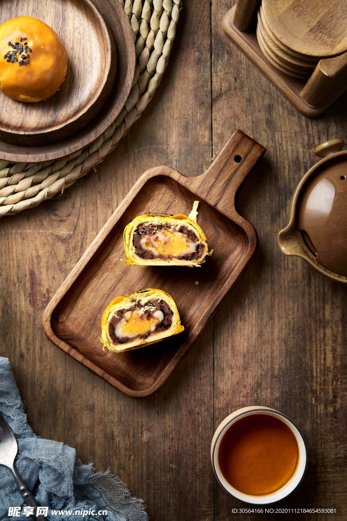 酥饼零食美食背景海报素材