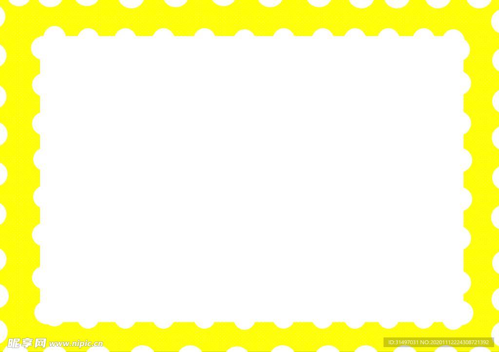 黄色花边底纹背景边框