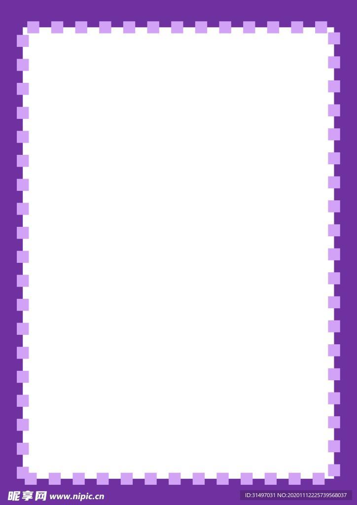 紫色几何边框相框背景