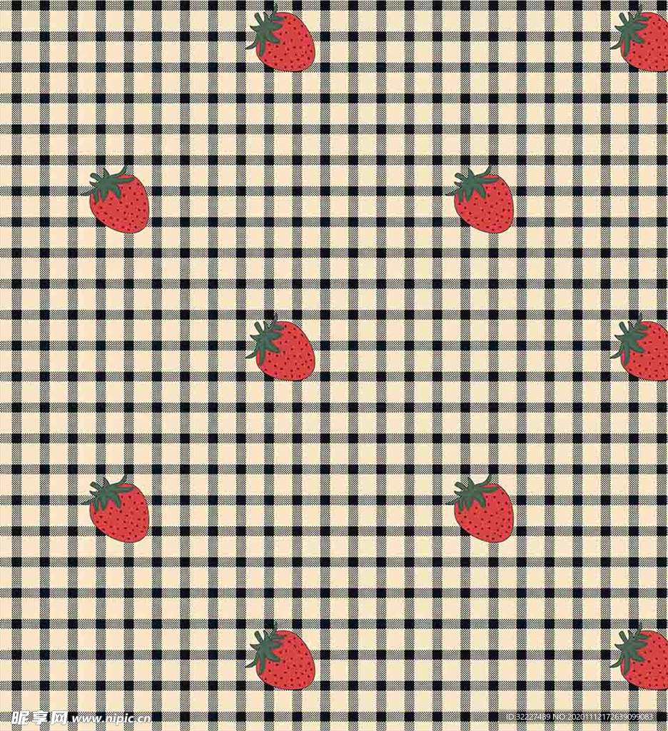 草莓 格子