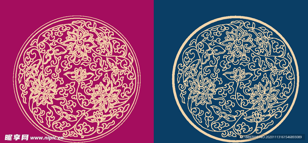 圆形底纹 中国风 传统