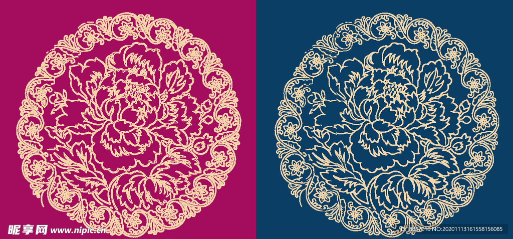 圆形底纹 中国风 传统