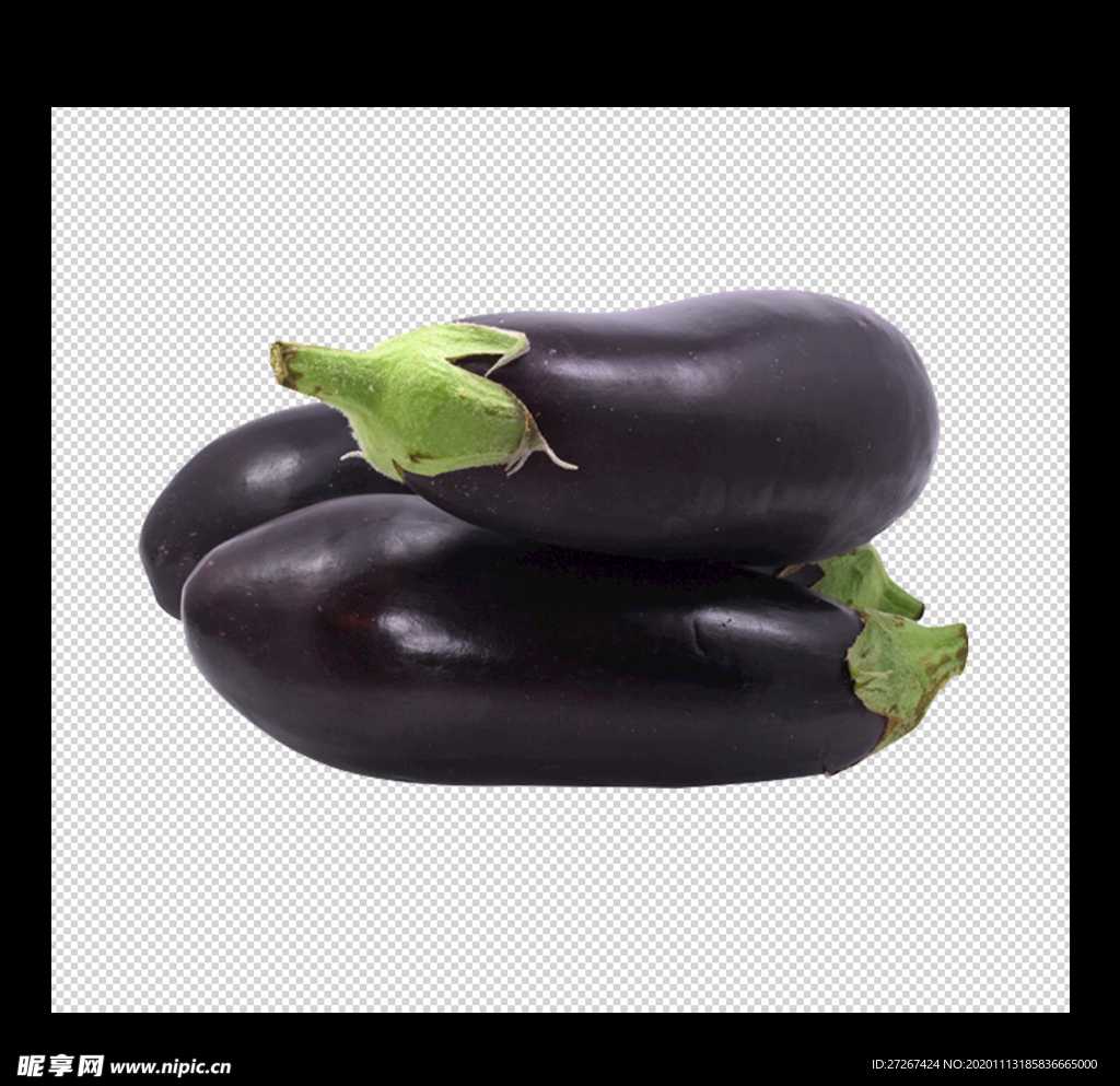 茄子 圆茄子 透明底蔬菜 免抠