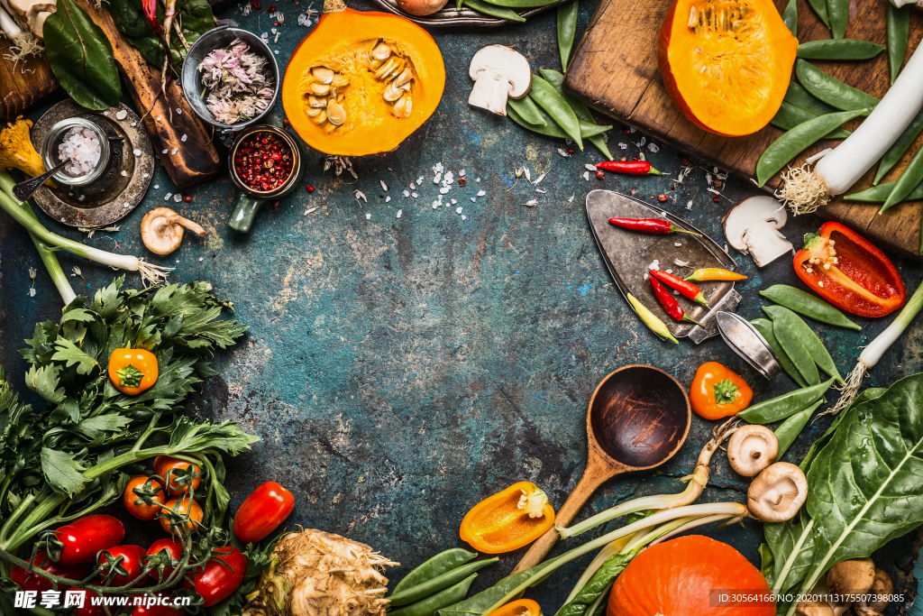 南瓜美食食材背景海报素材