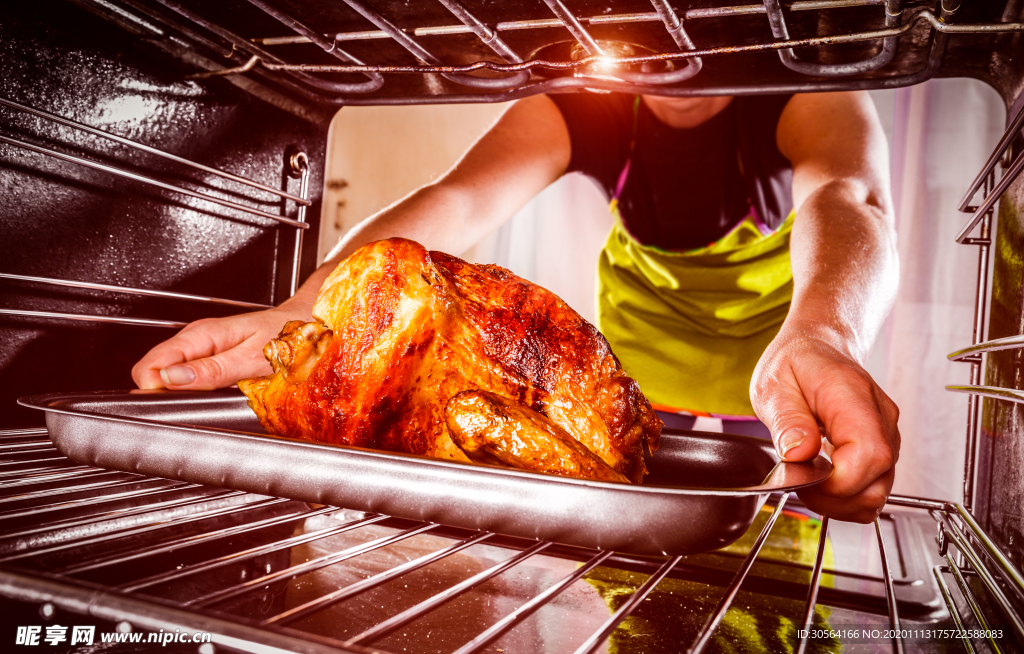 火鸡美食食材背景海报素材