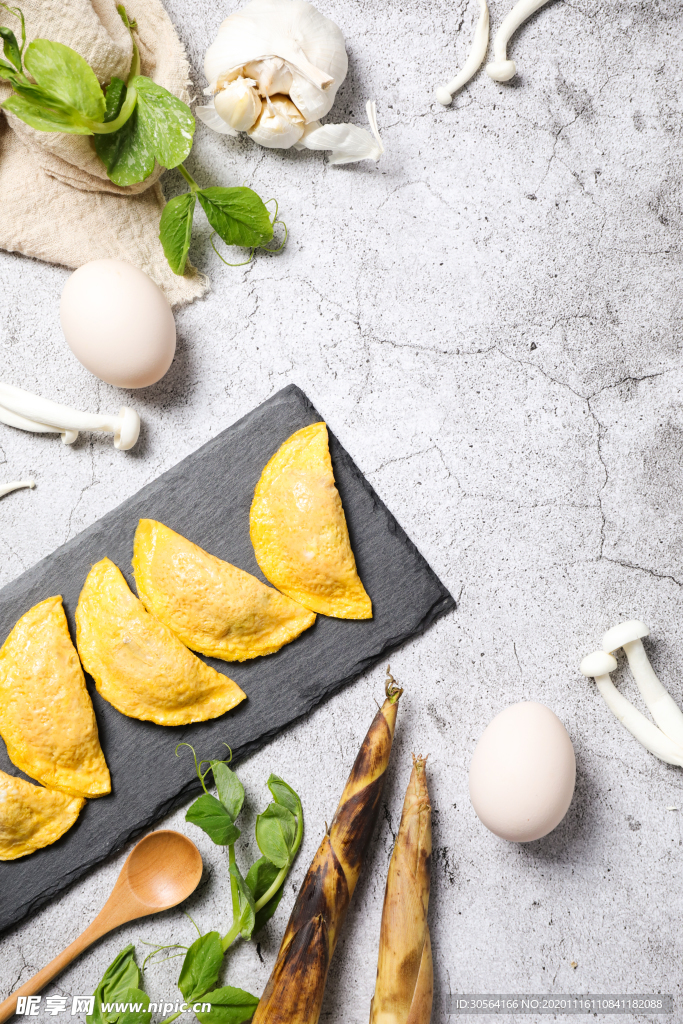 蛋饺美食食材背景海报素材