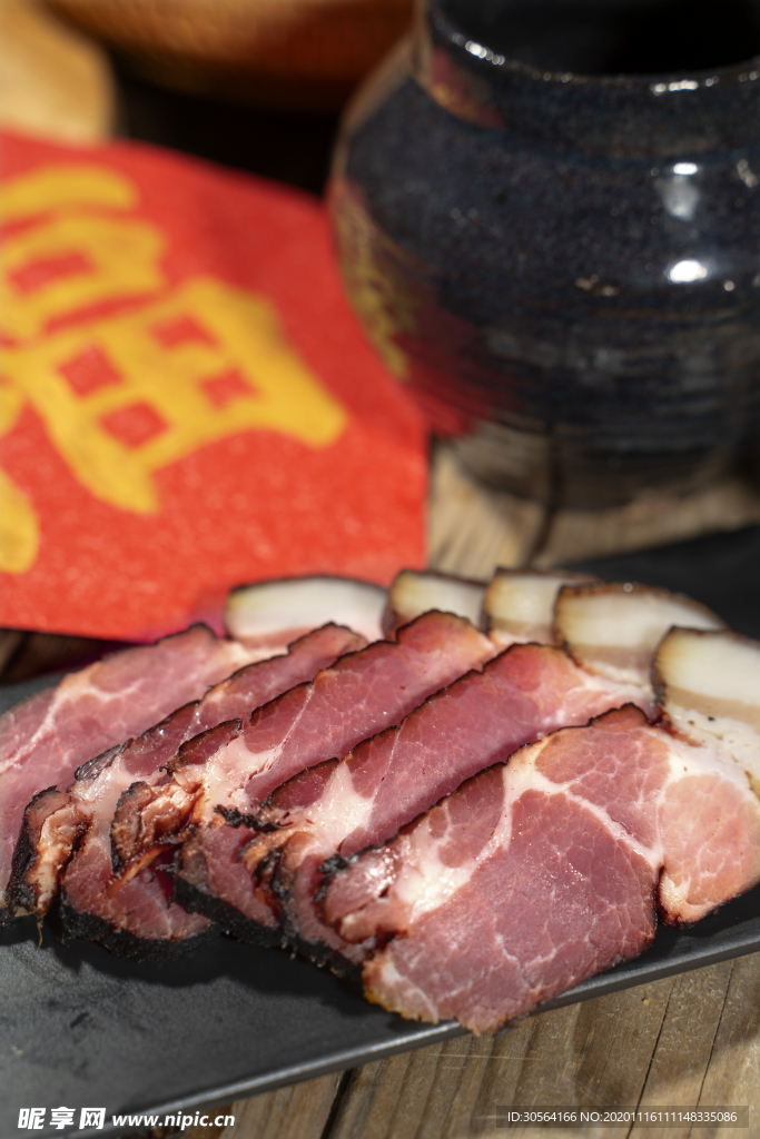 腊肉美食食材背景海报素材