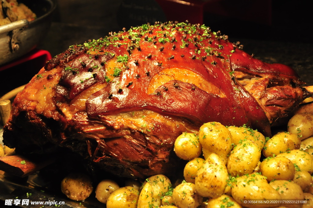 火鸡美食食材背景海报素材
