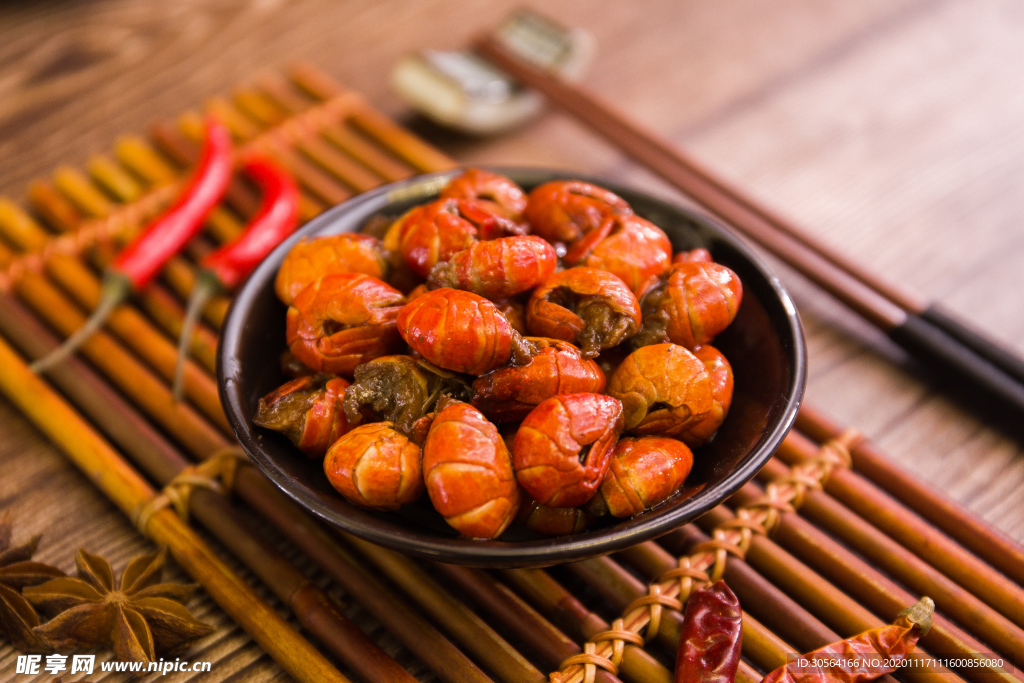小龙虾美食食材背景海报素材
