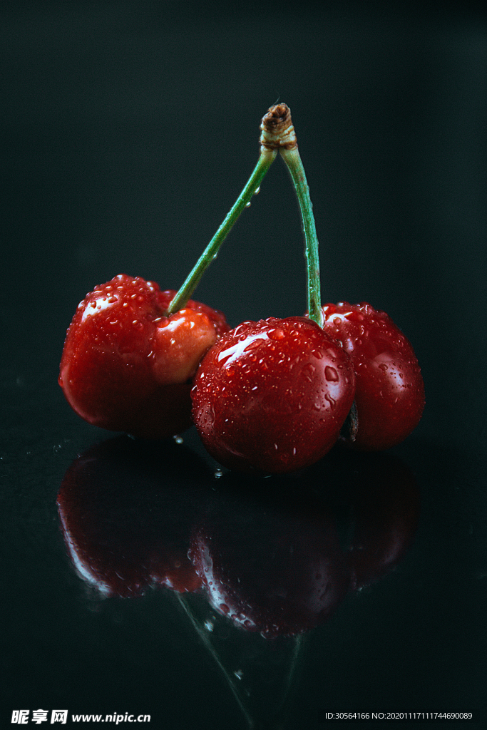 樱桃水果果实背景海报素材