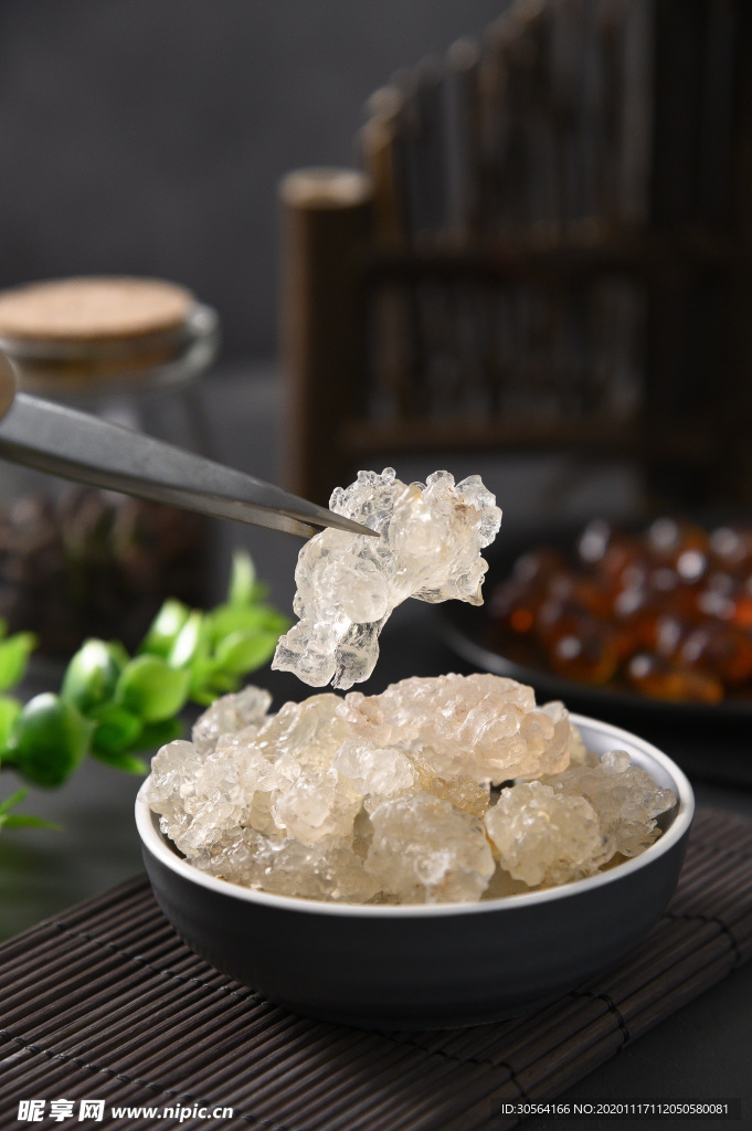 海蜇头美食食材背景海报素材