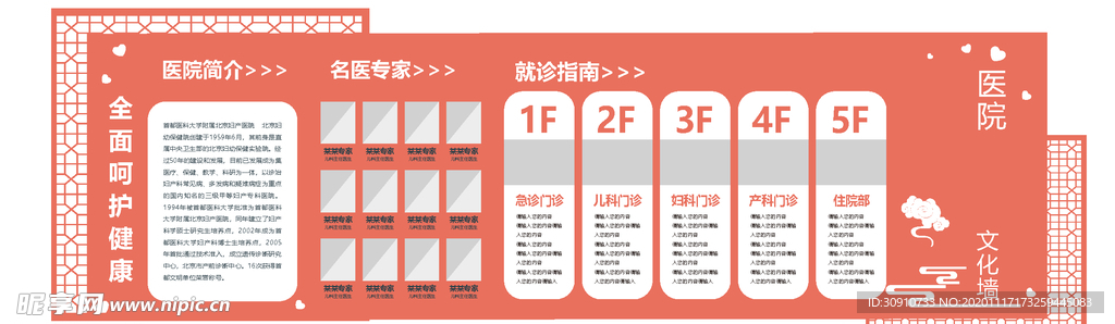 儿童医院 文化墙 保健室文化墙