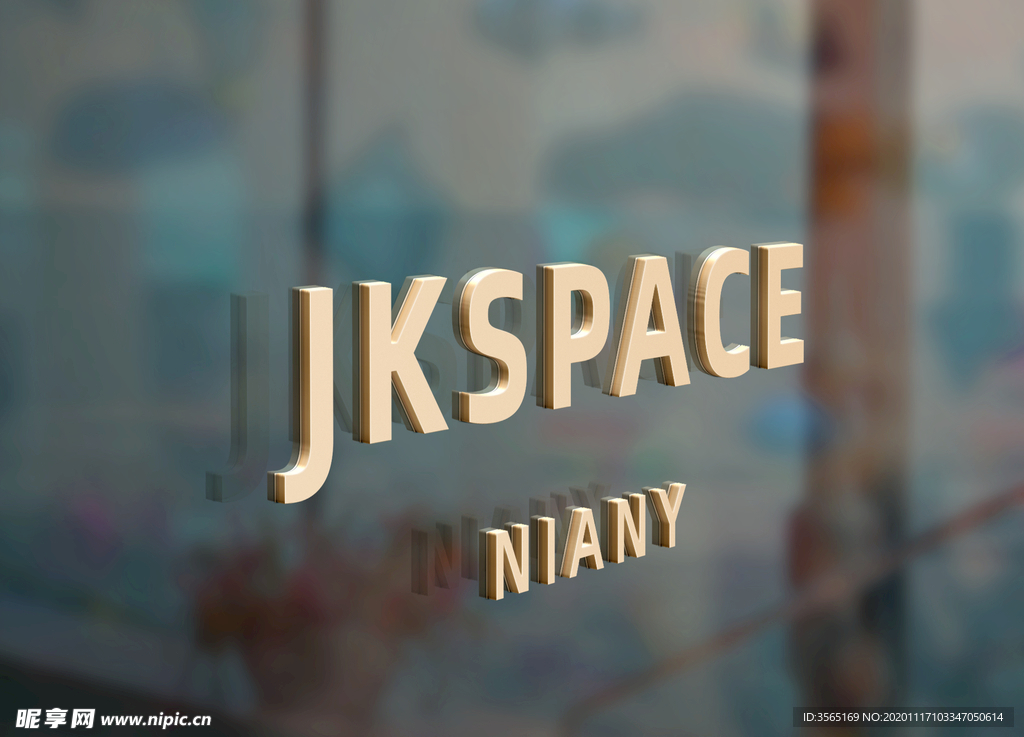 LOGO玻璃贴图模板PSD样机