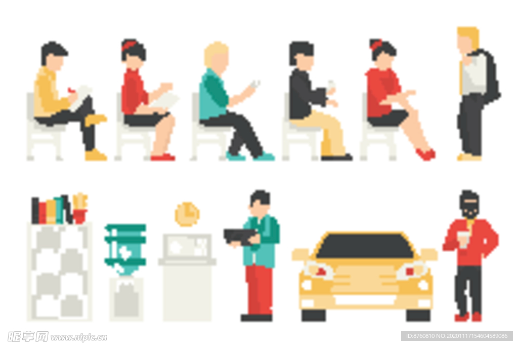 办公室人物场景及设备