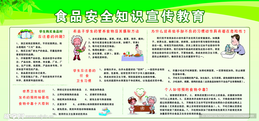 食品安全社会公益展板海报素材