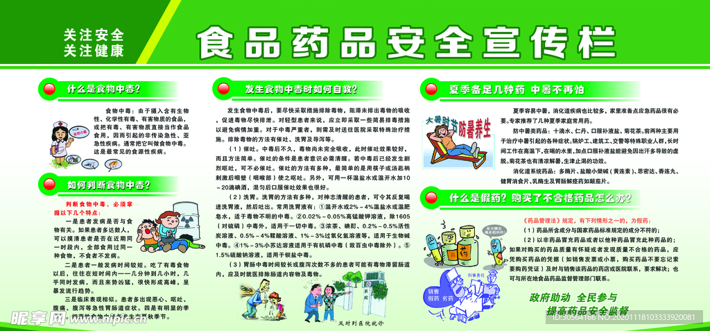 食品安全社会公益展板海报素材
