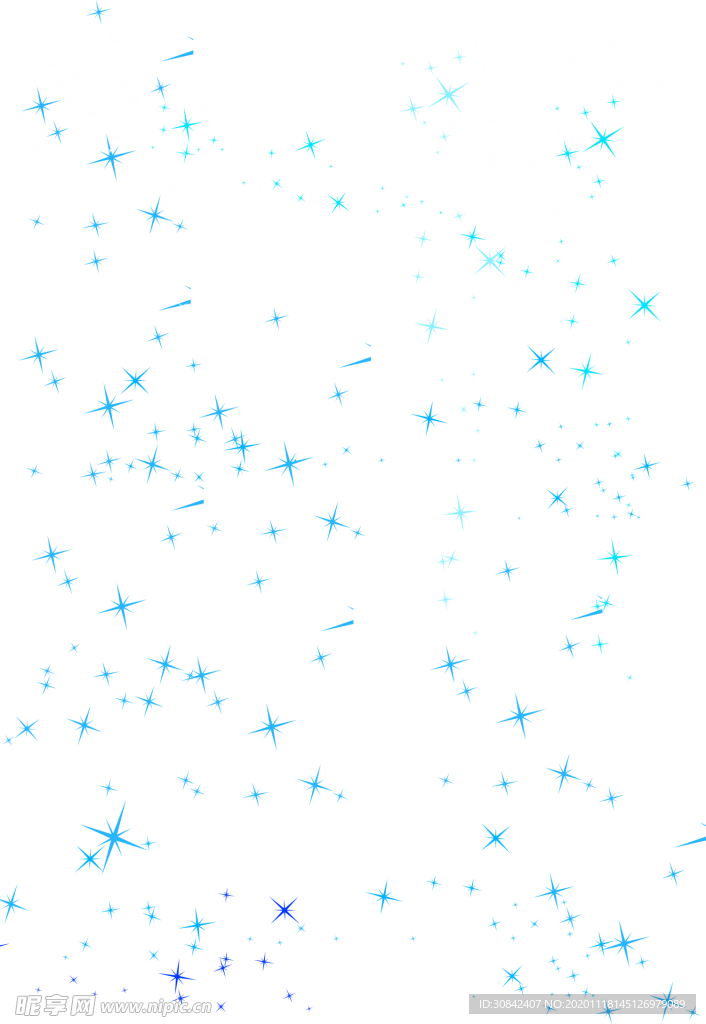 蓝色闪耀繁星