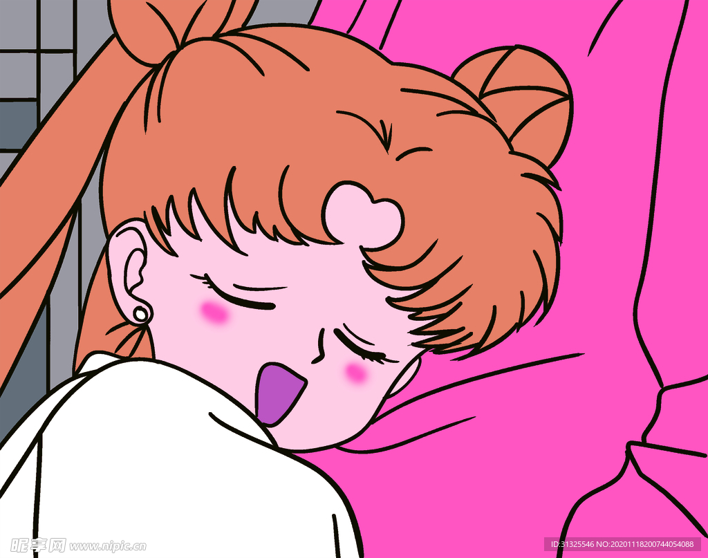 美少女 卡通 动漫 T恤 裁片