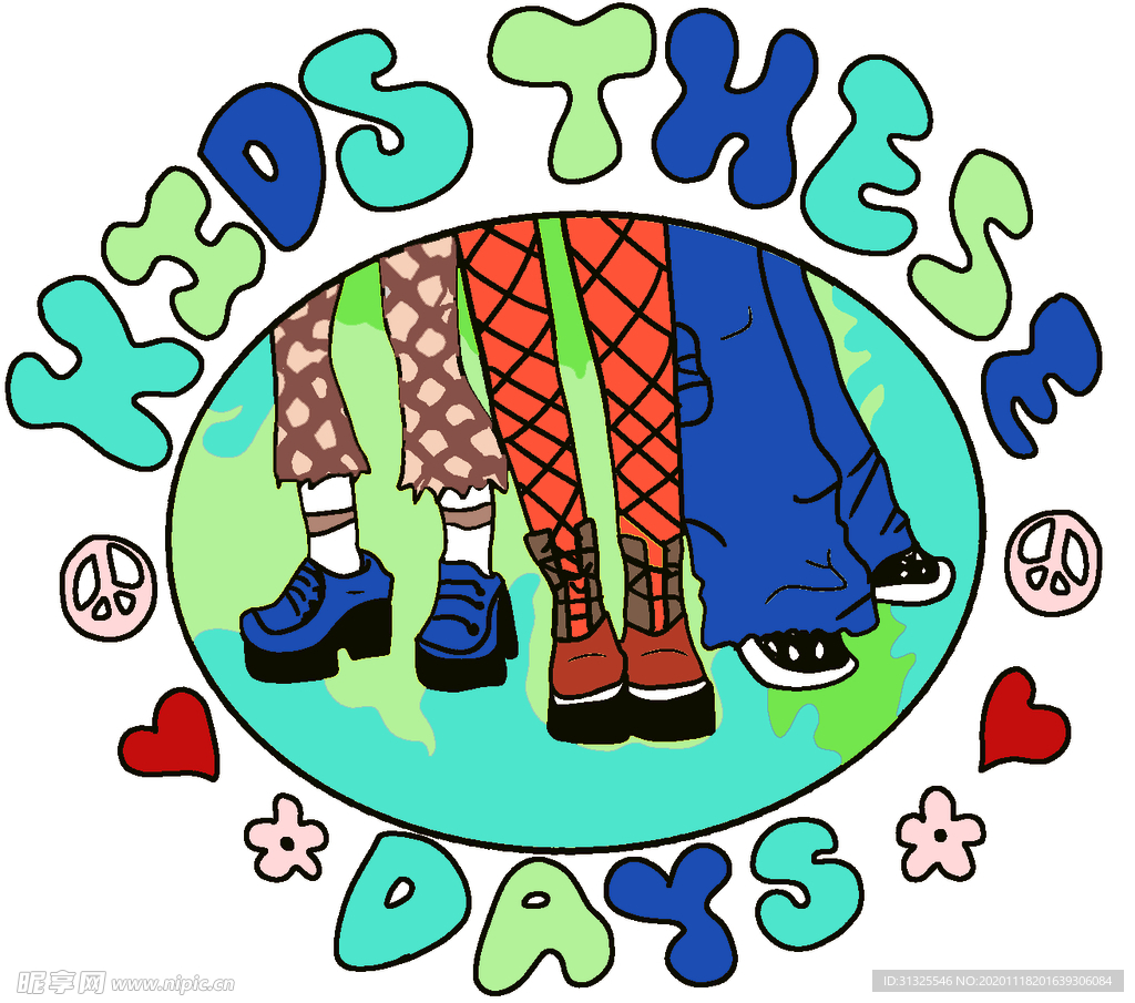 脚  鞋子 爱心  裁片 T恤