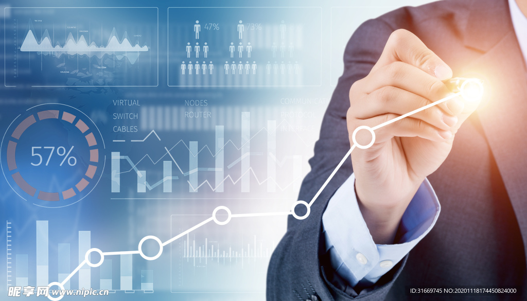 科技感智能手势高清图图片