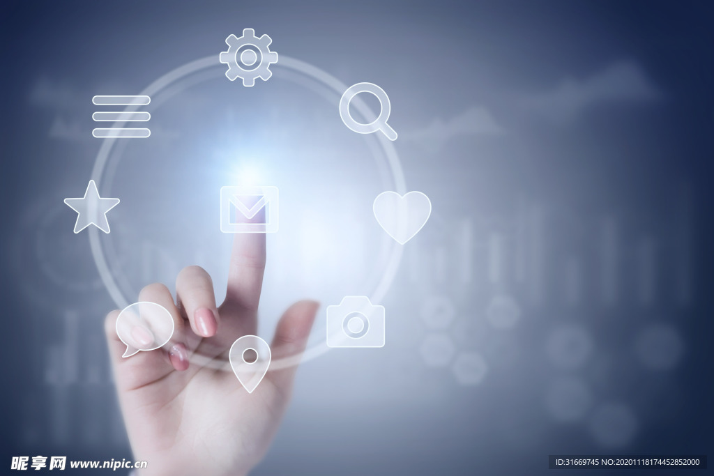 科技感智能手势高清图图片