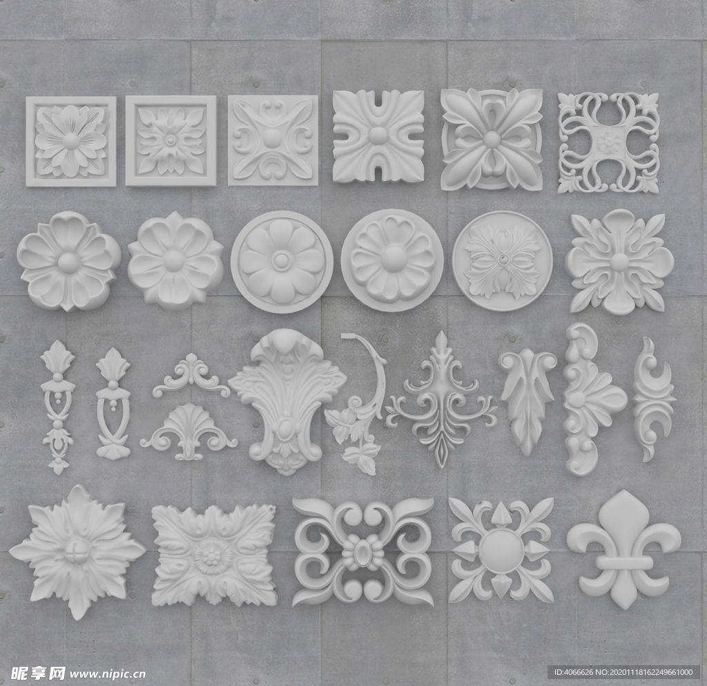 欧式雕花3d模型